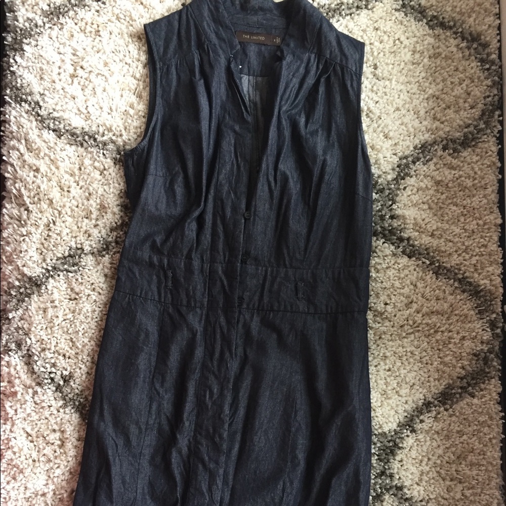 Chambray sleeveless dress